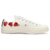Converse x COMME des GARCONS PLAY Chuck 70 Low Multi Heart „White Red“