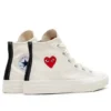 Converse x Comme des Garcons PLAY Single Heart Chuck 70 Hi „Milk“