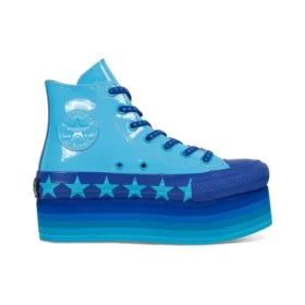Converse x Miley Cyrus Chuck Taylor All Star Platform Faux Patent Hi „Gnarly Blue“ Converse x Miley Cyrus Chuck Taylor All Star Platform Faux Patent Hi „Gnarly Blue“
