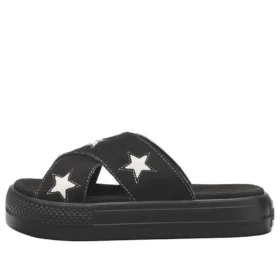 CV Sandal Plastic Crossbelt „Black White“