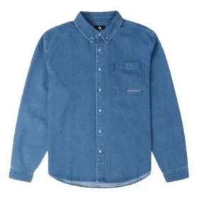 Dlouhá džínová košile s dlouhým rukávem Oxford, asijské velikosti „Indigo Blue“ Dlouhá džínová košile s dlouhým rukávem Oxford, asijské velikosti „Indigo Blue“