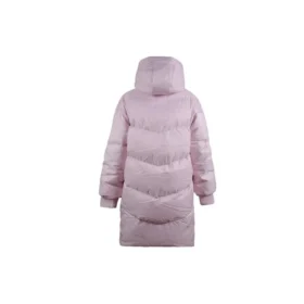 Dlouhá péřová bunda s kapucí, asijské velikosti „Pale Pink“ Dlouhá péřová bunda s kapucí, asijské velikosti „Pale Pink“