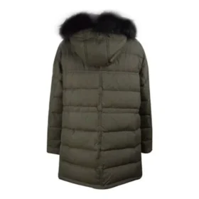 Dlouhá péřová bundy, asijské velikosti „Green“ Dlouhá péřová bundy, asijské velikosti „Green“