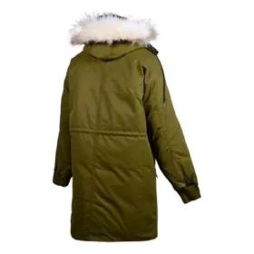 Dlouhá péřová bundy, asijské velikosti „Olive Green“