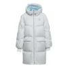 Dlouhá péřová bundy, asijské velikosti, „White“