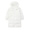 Dlouhá péřová bundy, asijské velikosti, „White“