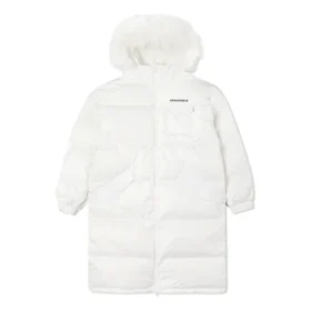 Dlouhá péřová bundy, asijské velikosti, „White“