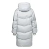 Dlouhá péřová bundy, asijské velikosti, „White“