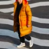 Dlouhá péřová bundy Counter Climate – asijské velikosti „Wheat“