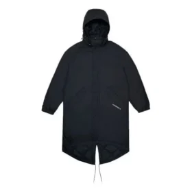 Dlouhý trenčkot z peří, asijské velikosti, „Black“ Dlouhý trenčkot z peří, asijské velikosti, „Black“