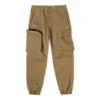 Elastické tkané kalhoty Asijské velikosti „Khaki“