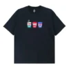 Fotky Tričko s krátkým rukávem a nášivkou Unisex Černé