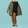 Funkční parka, asijské velikosti „Military Green“