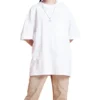FW20 Základní tričko s kulatým výstřihem a krátkými rukávy pro páry „White“