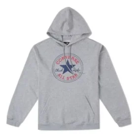 Go-To All Star Patch Standard-Fit Fleece Pullover Hoodie Asijské velikosti „Šedá“