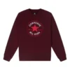 Go-To Chuck Taylor All Star Patch Standard-Fit Fleece Crew Sweatshirt Asia Sizing „Burgundy“