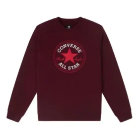 Go-To Chuck Taylor All Star Patch Standard-Fit Fleece Crew Sweatshirt Asia Sizing „Burgundy“