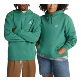 Go-To mikina s kapucí a výšivkou hvězdy a šipky, standardní střih, fleece, asijské velikosti „Green“ Go-To mikina s kapucí a výšivkou hvězdy a šipky, standardní střih, fleece, asijské velikosti „Green“