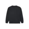Go-To mikina s výšivkou hvězdy a šrafovaným vzorem, z česaného fleece, s kulatým výstřihem, asijské velikosti „Black“