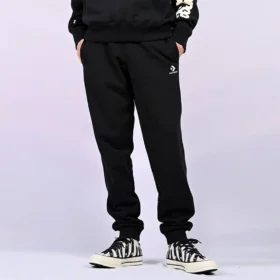 Joggingové kalhoty s vyšívaným hvězdicovým vzorem FT Asijské velikosti „Black“ Joggingové kalhoty s vyšívaným hvězdicovým vzorem FT Asijské velikosti „Black“