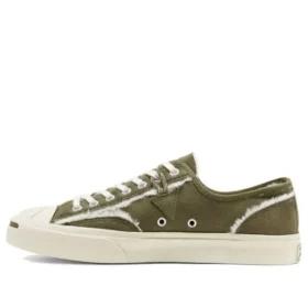 Kožené boty Jack Purcell s podšívkou z umělé kožešiny „Green White“