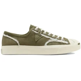 Kožené boty Jack Purcell s podšívkou z umělé kožešiny „Green White“