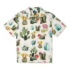 Košile s rostlinným potiskem, asijské velikosti „Desert Sand Cactus Multi“
