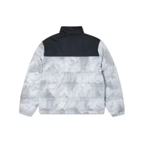 Krátká péřová bundy, asijské velikosti „Grey“ Krátká péřová bundy, asijské velikosti „Grey“