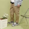 Lehké cargo kalhoty, asijské velikosti „Khaki“