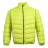 Lehká péřová bundy se stojáčkem, asijské velikosti „Fluorescent Green“