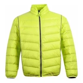 Lehká péřová bundy se stojáčkem, asijské velikosti „Fluorescent Green“ Lehká péřová bundy se stojáčkem, asijské velikosti „Fluorescent Green“