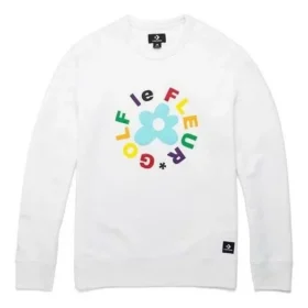 Mikina Converse x Golf Le Fleur s dlouhým rukávem, asijské velikosti „Bílá“ Mikina Converse x Golf Le Fleur s dlouhým rukávem, asijské velikosti „Bílá“