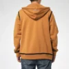 Mikina s kapucí a celopropínacím zipem UTILITY, asijské velikosti „Dark Soba Brown“