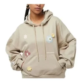 Mikina s kapucí a logem Flora, asijské velikosti „Beige“ Mikina s kapucí a logem Flora, asijské velikosti „Beige“
