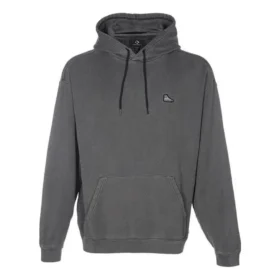 Mikina s kapucí a nášivkou Loose Fit Sneaker, asijské velikosti „Black Grey“ Mikina s kapucí a nášivkou Loose Fit Sneaker, asijské velikosti „Black Grey“