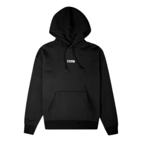 Mikina s kapucí a průstřihem, asijské velikosti „Black“ Mikina s kapucí a průstřihem, asijské velikosti „Black“