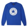 Mikina s kapucí Chuck Taylor Patch z francouzského froté, asijské velikosti „Modrá“