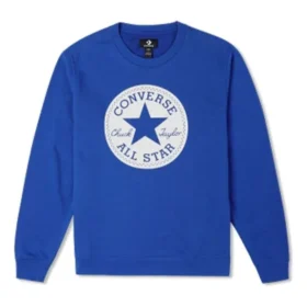 Mikina s kapucí Chuck Taylor Patch z francouzského froté, asijské velikosti „Modrá“ Mikina s kapucí Chuck Taylor Patch z francouzského froté, asijské velikosti „Modrá“