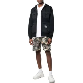 Mikina s kapucí Converse x Josh Vides Utility Fleece, asijské velikosti „Černá“ Mikina s kapucí Converse x Josh Vides Utility Fleece, asijské velikosti „Černá“