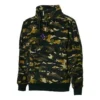 Mikina s kapucí z polárního fleece s kamuflážovým potiskem, asijské velikosti „Camo Green“