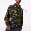 Mikina s kapucí z polárního fleece s kamuflážovým potiskem, asijské velikosti „Camo Green“