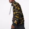 Mikina s kapucí z polárního fleece s kamuflážovým potiskem, asijské velikosti „Camo Green“