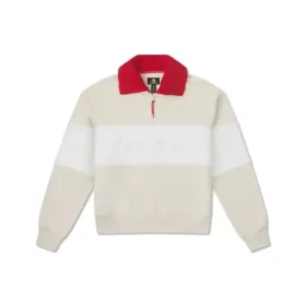 Mikina YOTD s polovičním zipem, asijské velikosti „Beige“ Mikina YOTD s polovičním zipem, asijské velikosti „Beige“