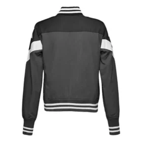 Nepolstrovaná baseballová bunda ve velikosti pro Asii „Grey White Black“ Nepolstrovaná baseballová bunda ve velikosti pro Asii „Grey White Black“