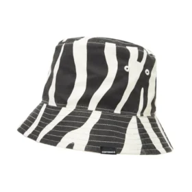 Oboustranná čepice Zebra Bucket Hat „Black“