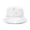 Oboustranný klobouk typu bucket hat s motivem rozstříknuté barvy „White“