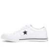 One Star Perforated Leather Low Top „White Black“