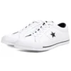 One Star Perforated Leather Low Top „White Black“