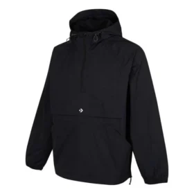 Oversized anorakový kabát vhodný na kurt, asijské velikosti „Černá“ Oversized anorakový kabát vhodný na kurt, asijské velikosti „Černá“