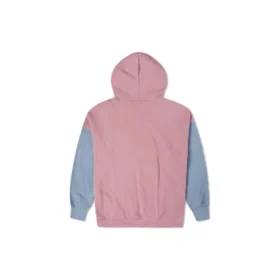 Oversized mikina s kapucí a barevnými bloky, asijské velikosti „Pink Aura Multi“ Oversized mikina s kapucí a barevnými bloky, asijské velikosti „Pink Aura Multi“